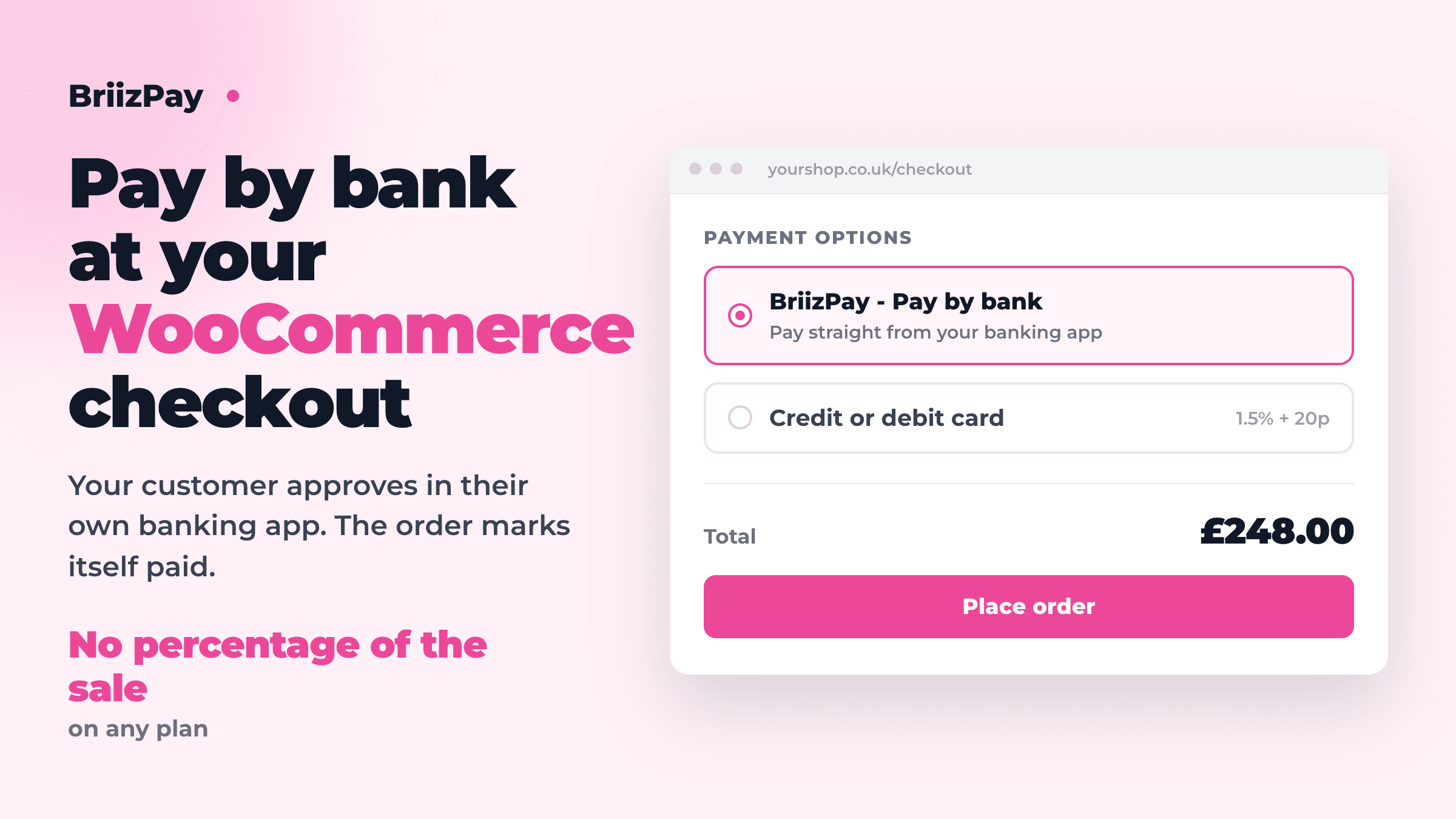 Pay by bank at your WooCommerce checkout
